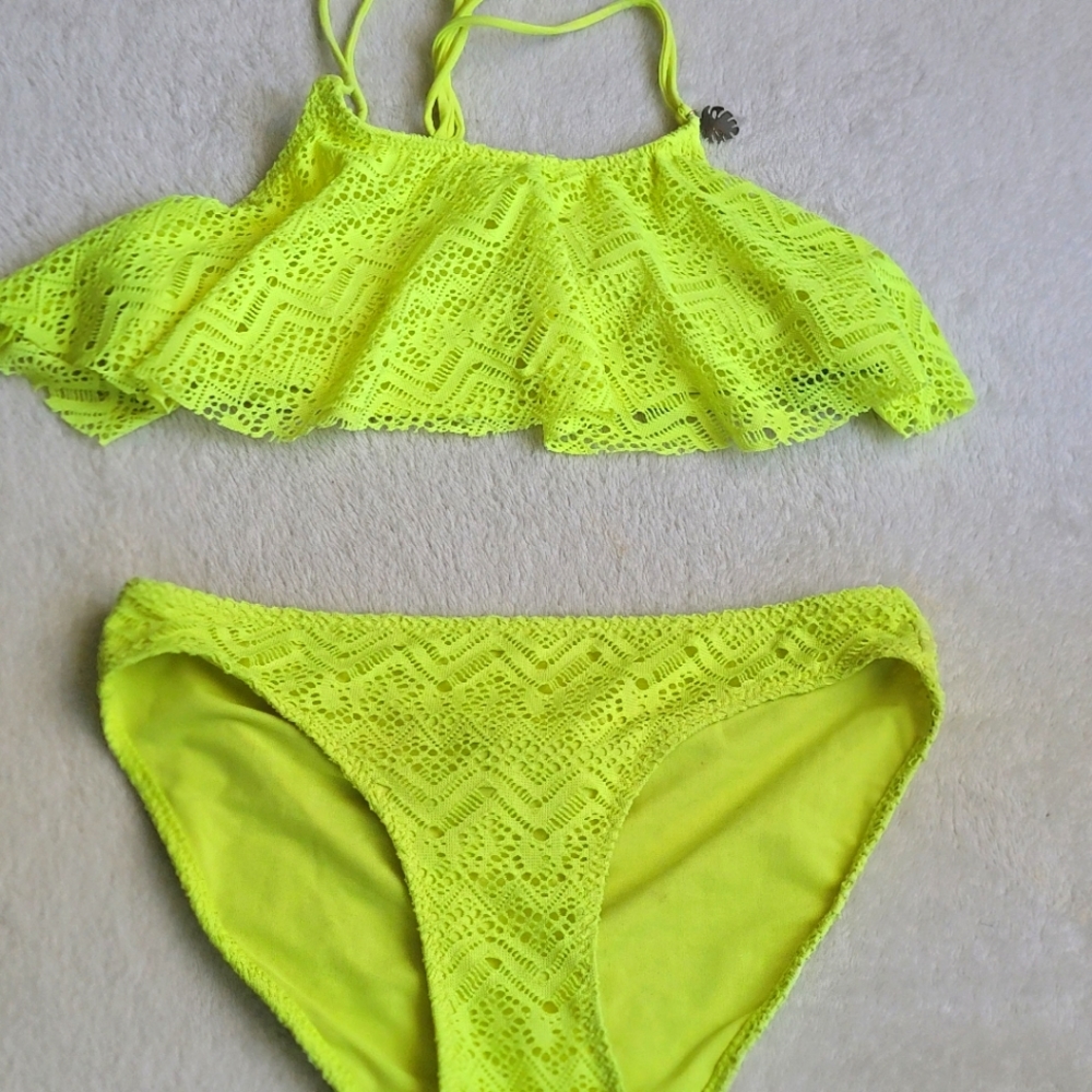 Neon Green Girls Bikini set